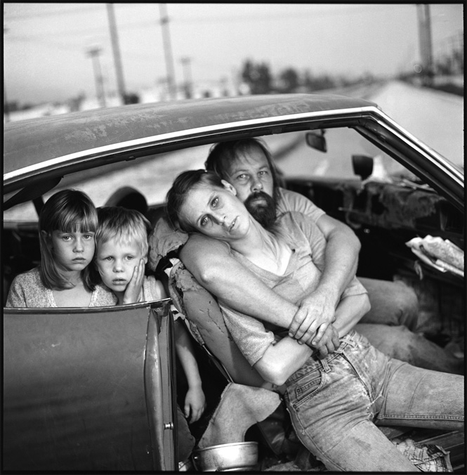 The Damm Family in their Car, Los Angeles, CA 1987 (c) Mary Ellen Mark
