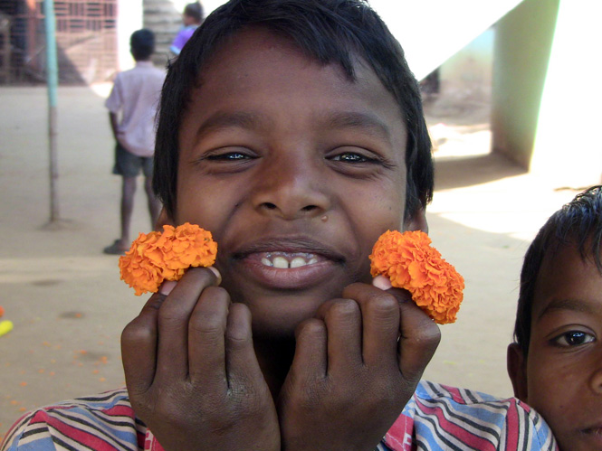 Smiling Boy in West Bengal India